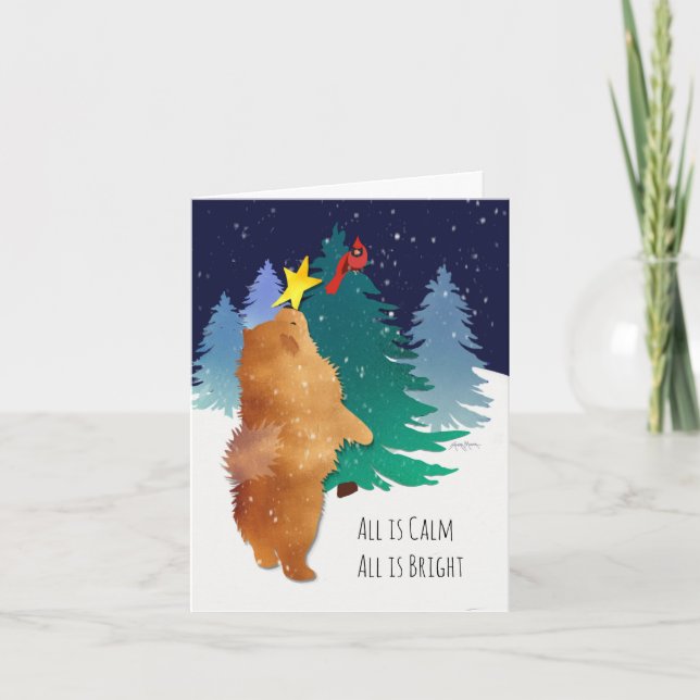 Det Celestiala - Chow Art-kort- ANPASSA Helgkort (Framsida)