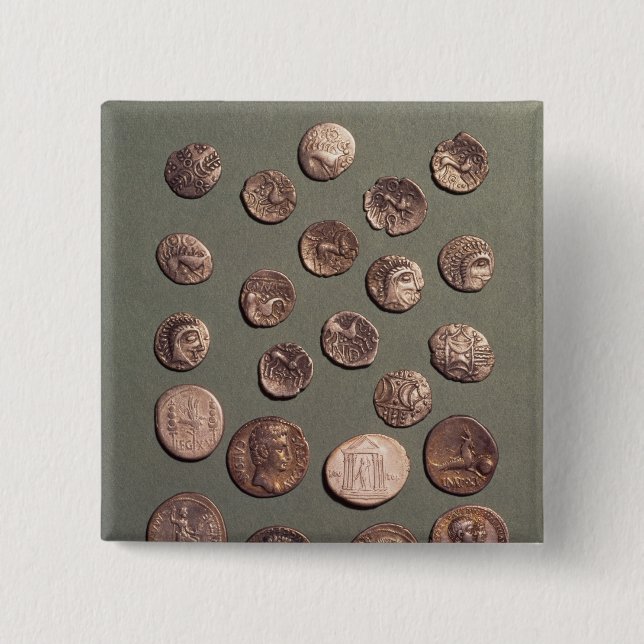 Det Celtic valet och romaren myntar funnit Knapp (Framsida)