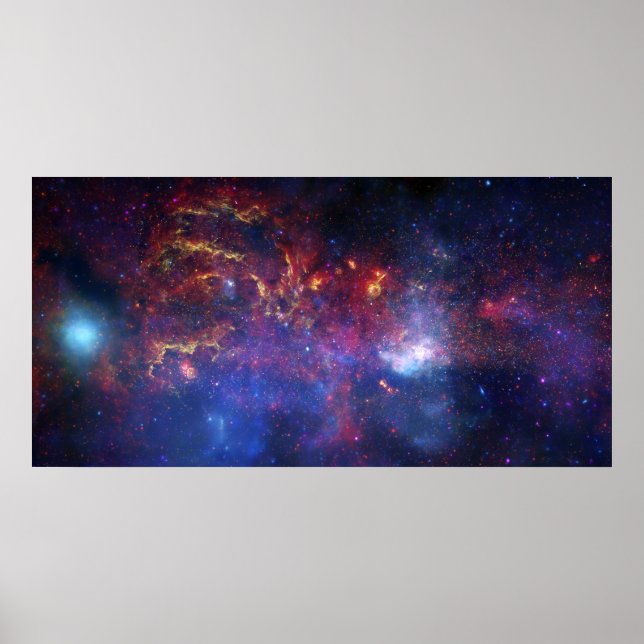 Det centrala området i Milky Way galaxy Poster (Framsidan)