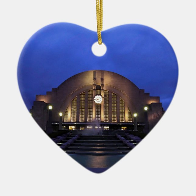 Det Cincinnati centrerar fackligt slutligt/museet Julgransprydnad Keramik (Framsidan)