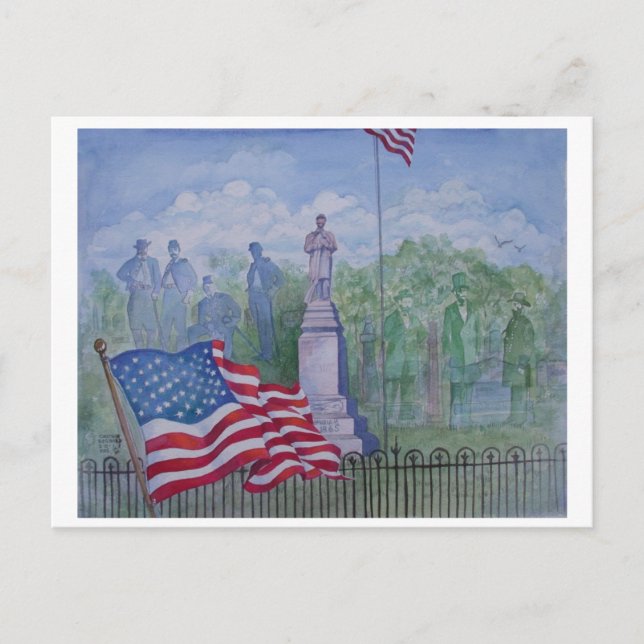 Det civila Krig-monumentet i Wilton, Iowa Vykort (Framsida)