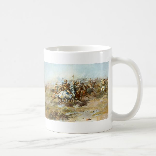 Det Custer slagsmål av Charles Marion Russell Kaffemugg (Höger)