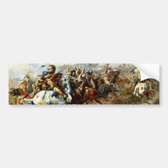 Det Custer slagsmål Bildekal (Framsidan)