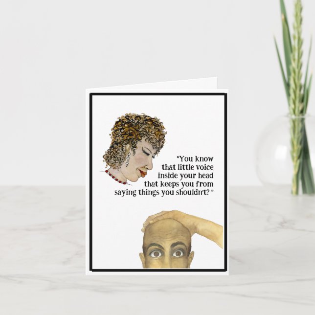 Det där är en röst i ditt huvud kort (Framsida)