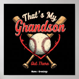 Det Där Är Min Sonson Därute Baseball Farmor Rolig Poster