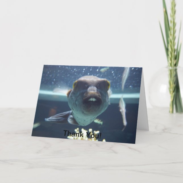 Det där bocktooth-fiskekort tack kort (Framsida)