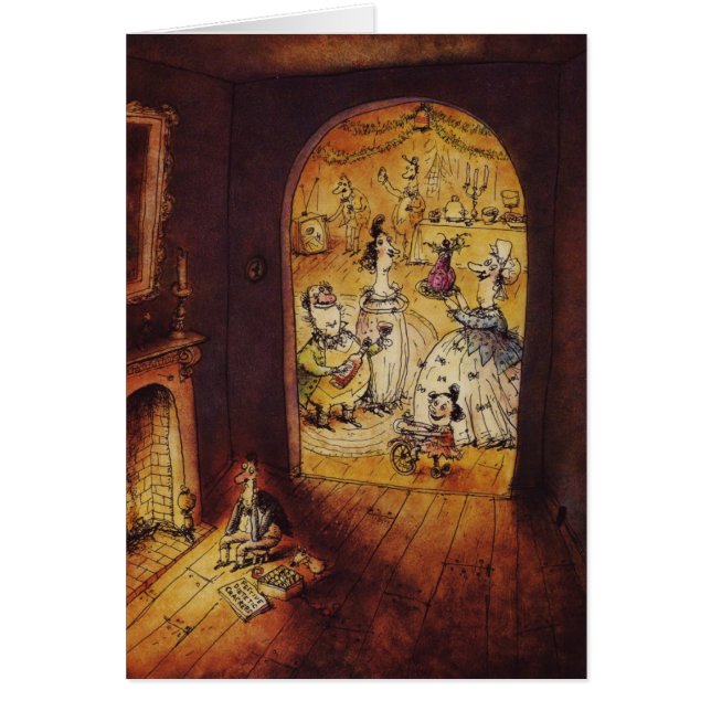 Det Dickensian kortet Hälsningskort (Framsidan)