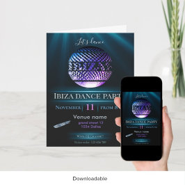 Det digitala anpassadet för inbjudan till Ibiza-pa