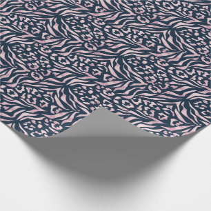 Det djura trycket, leoparden, tigern, blått, presentpapper