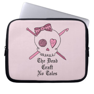 Det döda hantverket inga sagor (rosa bakgrund) laptop sleeve