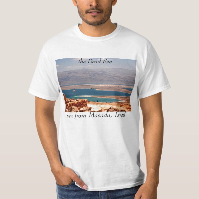 Det döda havet, beskådar från den Masada T-tröja T-shirt (Framsida)