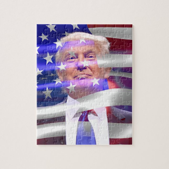 Det Donald Trump 8x10 fotopussel med gåvan boxas (Vertikal)