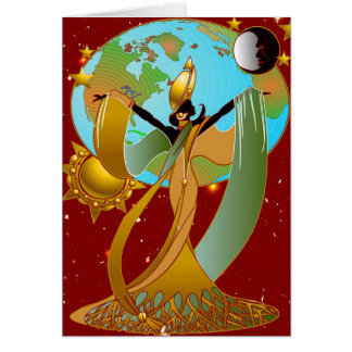 Det ebenholtssvarta träd hälsningskort