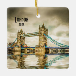 Det egna fotoet London England Europa reser Julgransprydnad Keramik