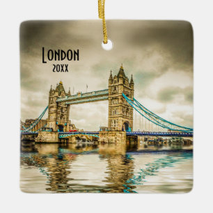 Det egna fotoet London England Europa reser Julgransprydnad Keramik