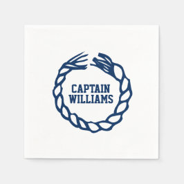 Det egna namnet blått pappert för Nautiskt rep Pappersservett