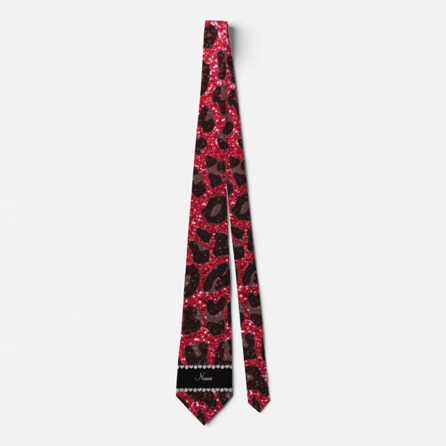 Det egna namnet cript red glitter leopard print slips (Framsida)