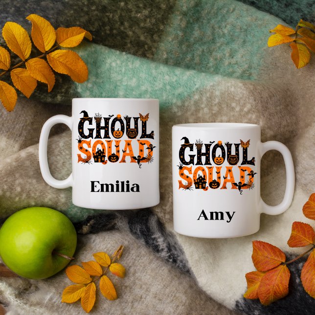 Det egna namnet Halloween på Spooky Ghoul Squad Mugg (Skapare uppladdad)