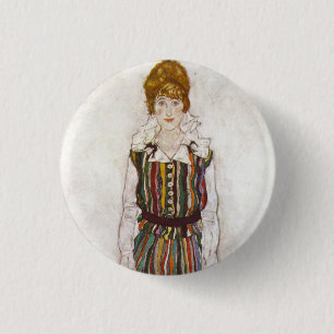 Det Egon Schiele porträtt av Edith Schiele knäpp Knapp
