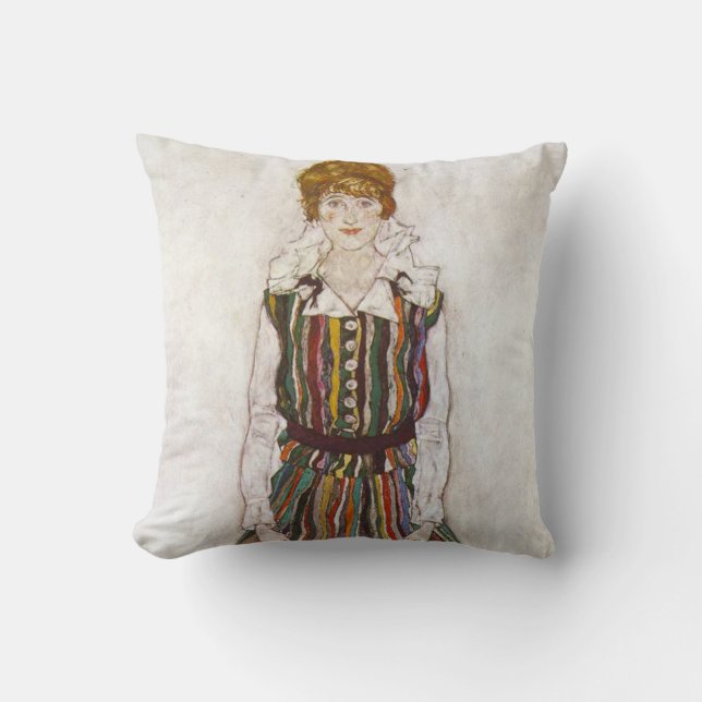 Det Egon Schiele porträtt av Edith Schiele kudder Kudde (Framsida)