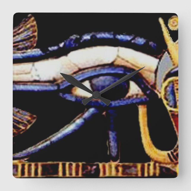 Det egyptiska ögat av Horus Fyrkantig Klocka (Framsida)