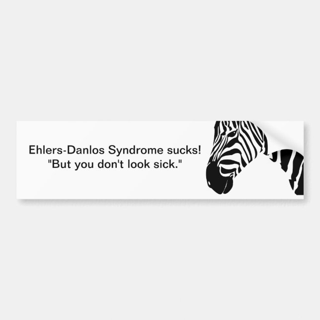 Det Ehlers-Danlos syndromet suger! Bildekal (Framsidan)