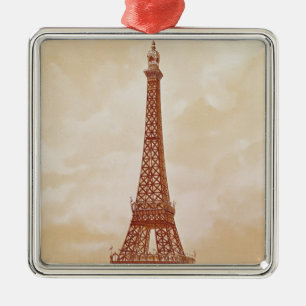 Det Eiffel torn, 1889 Julgransprydnad Metall