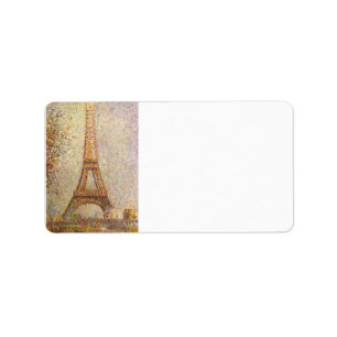Det Eiffel torn av Georges Seurat Adressetikett