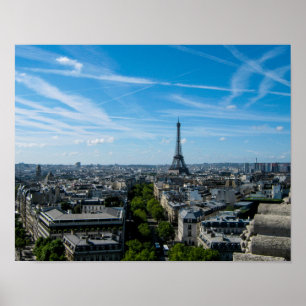 Det Eiffel torn beskådar från bågen du Triomph  Poster