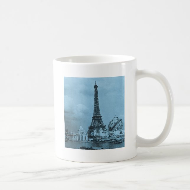 Det Eiffel torn från Seinen Paris 1900 Kaffemugg (Höger)