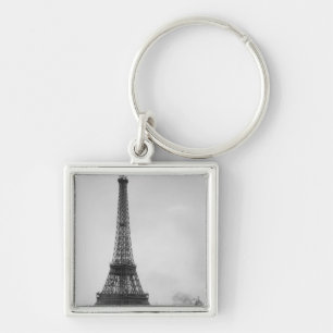 Det Eiffel torn Fyrkantig Silverfärgad Nyckelring