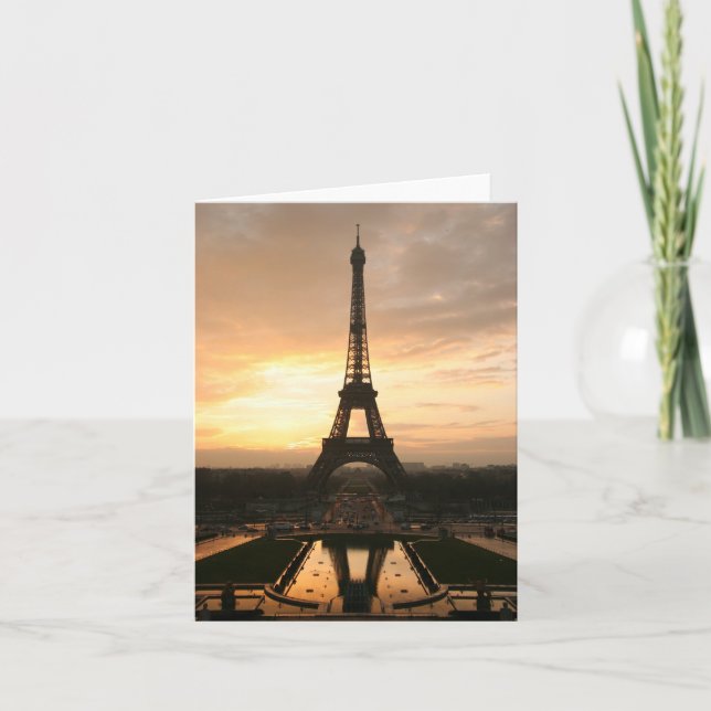Det Eiffel torn noterar kortet Kort (Framsida)