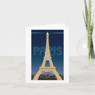 Det Eiffel torn noterar kortet Kort