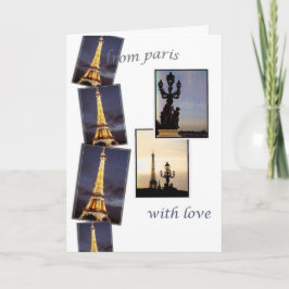 Det Eiffel torn Paris älskar jag dig valentinen Helgkort