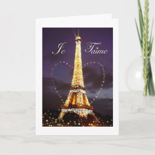 DET EIFFEL TORN PARIS ÄLSKAR JAG DIG VALENTINEN HELGKORT