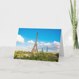 Det Eiffel tornmolnet fotograferar noterar kortet Kort