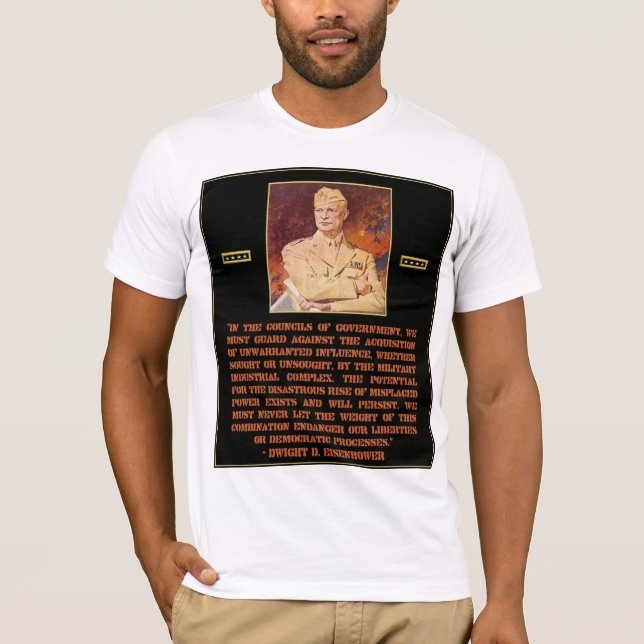 Det Eisenhower citationstecknet varnar om militärt T-shirt (Framsida)