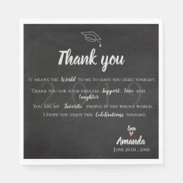 "Det Elak världen för mig" Studenten Tack Pappersservett