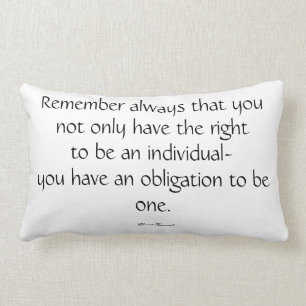 Det Eleanor Roosevelt citationstecknet kudder Lumbarkudde