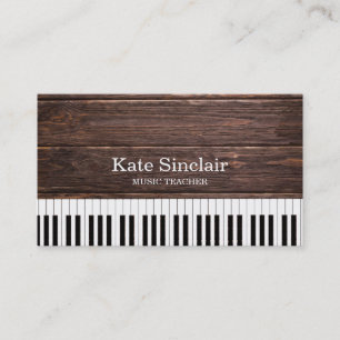 Det eleganta musiklärarepianot stämm musikal visitkort
