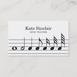 Det eleganta musiklärarepianot stämm musikal visitkort