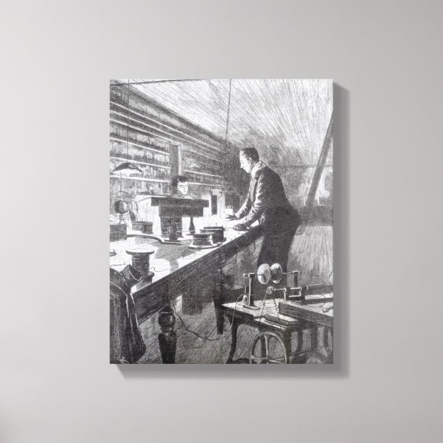 Det elektriska ljuset canvastryck (Framsida)