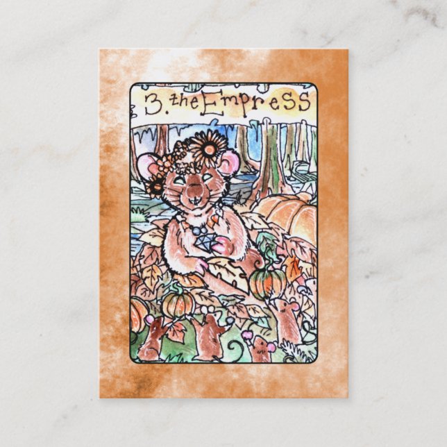 Det EmpressTarot kortet Visitkort (Framsida)