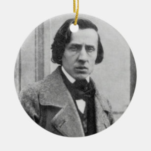 Det enda bekant fotograferar av Frederic Chopin Julgransprydnad Keramik