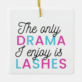 Det enda drama jag tycker om är streck julgransprydnad keramik