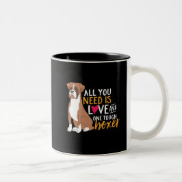 Det enda du behöver är en Boxer-Hund. Två-Tonad Mugg