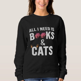 Det enda jag behöver är Bokar och katter. T Shirt