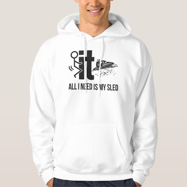 Det enda jag behöver är min smutsiga soppbil hoodie (Framsida)