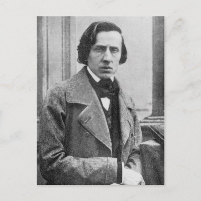Det enda kända fotot av Frederic Chopin Vykort (Framsida)