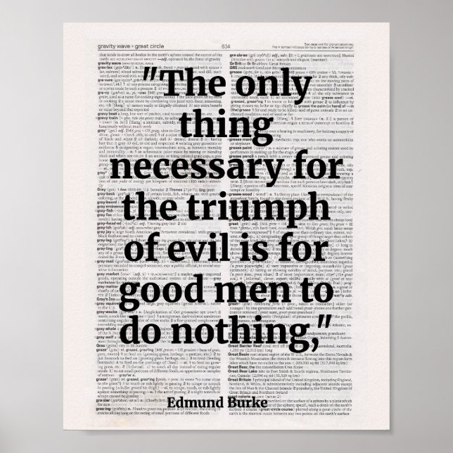 Det enda sak som behövs för ondskans triumf poster (Framsidan)